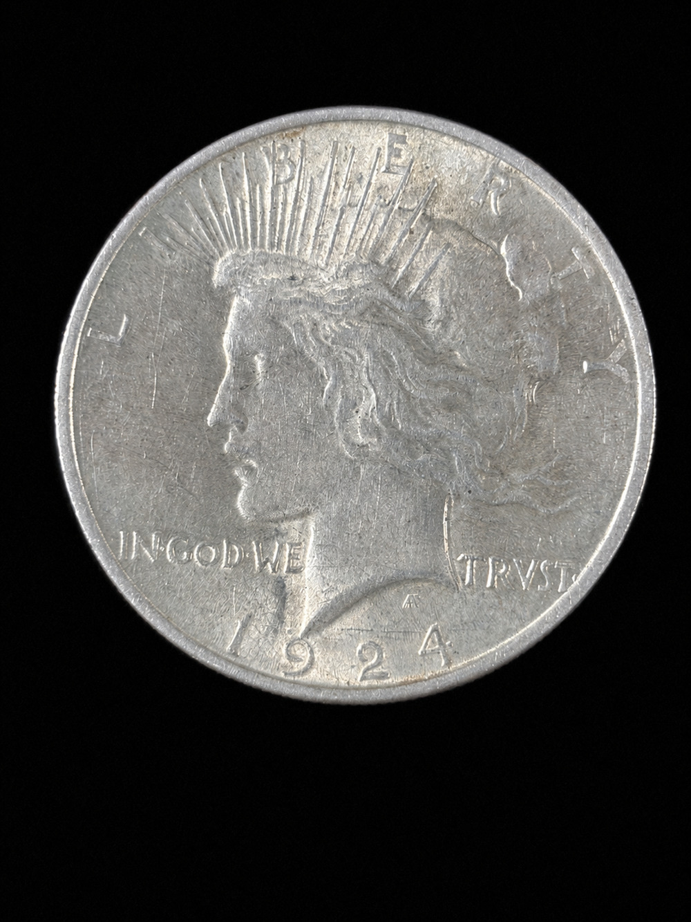 1924 Peace Silver Dollar $1 Business Strike Philadelphia No Mint Mark 90% Silver